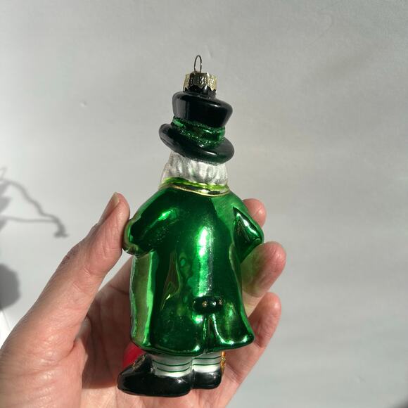 St. Patrick's Day Blown Glass Ornaments Beer Horseshoe Clover Leprechaun Ireland - Picture 6 of 10